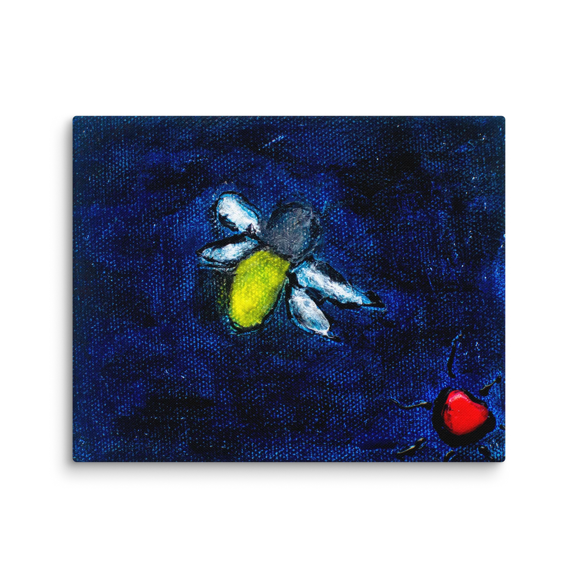 still glowing — firefly painting — canvas print | eza | casa de karma product image (1)
