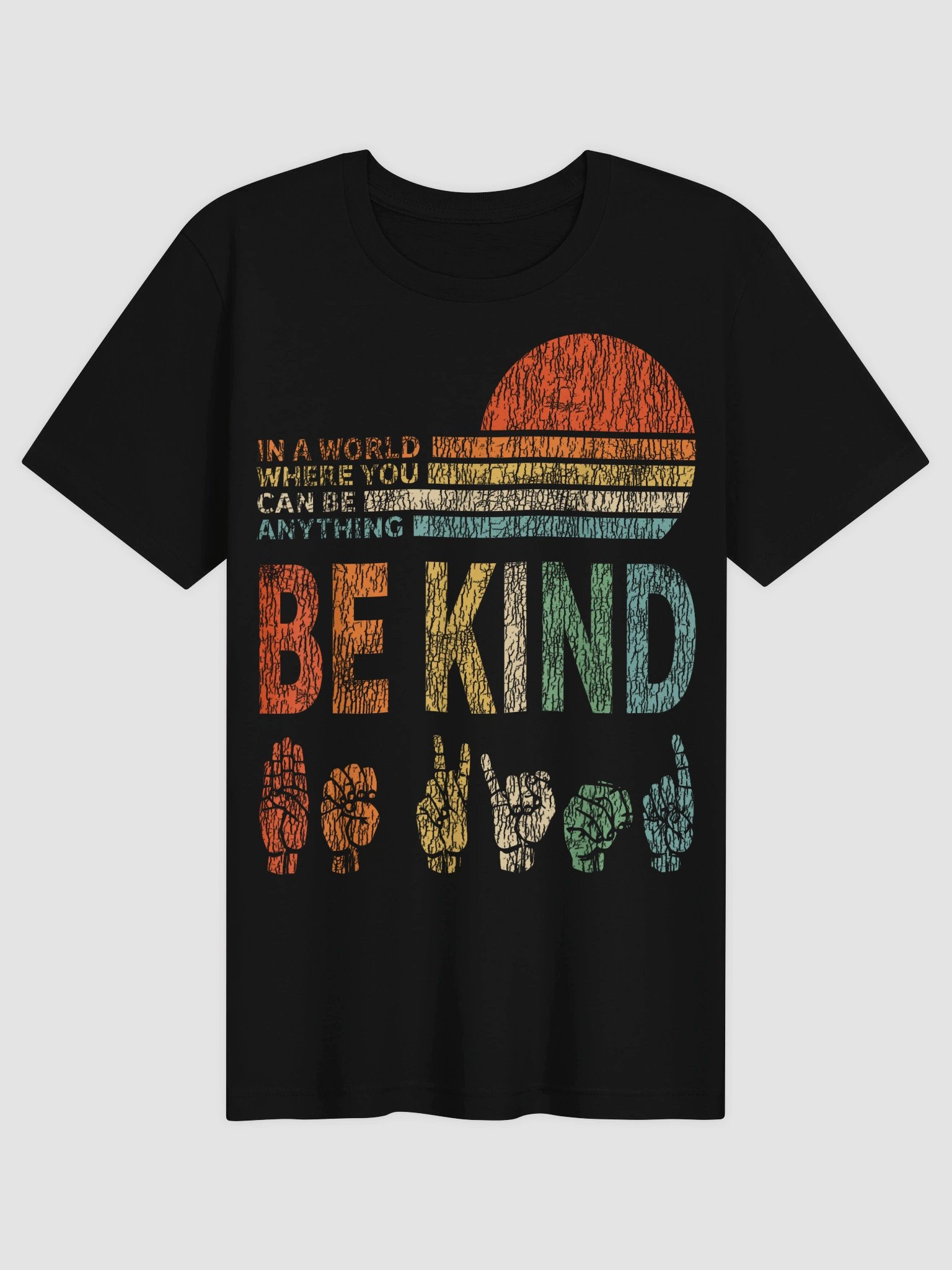 Be Kind Sign Language T Shirts for Women Men Vintage Inspirational Kindness Tees product image (7)