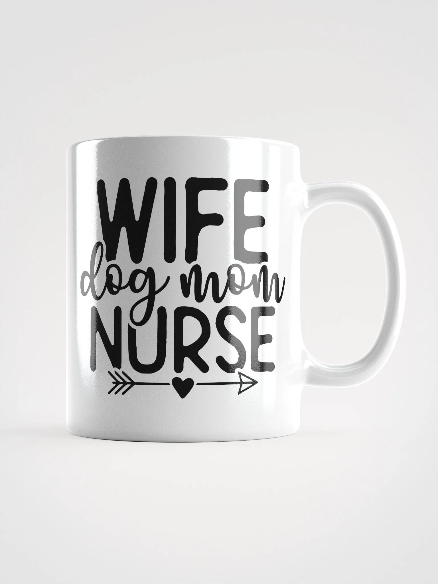 Wife Dog Mom Nurse Glossy Mug product image (2)