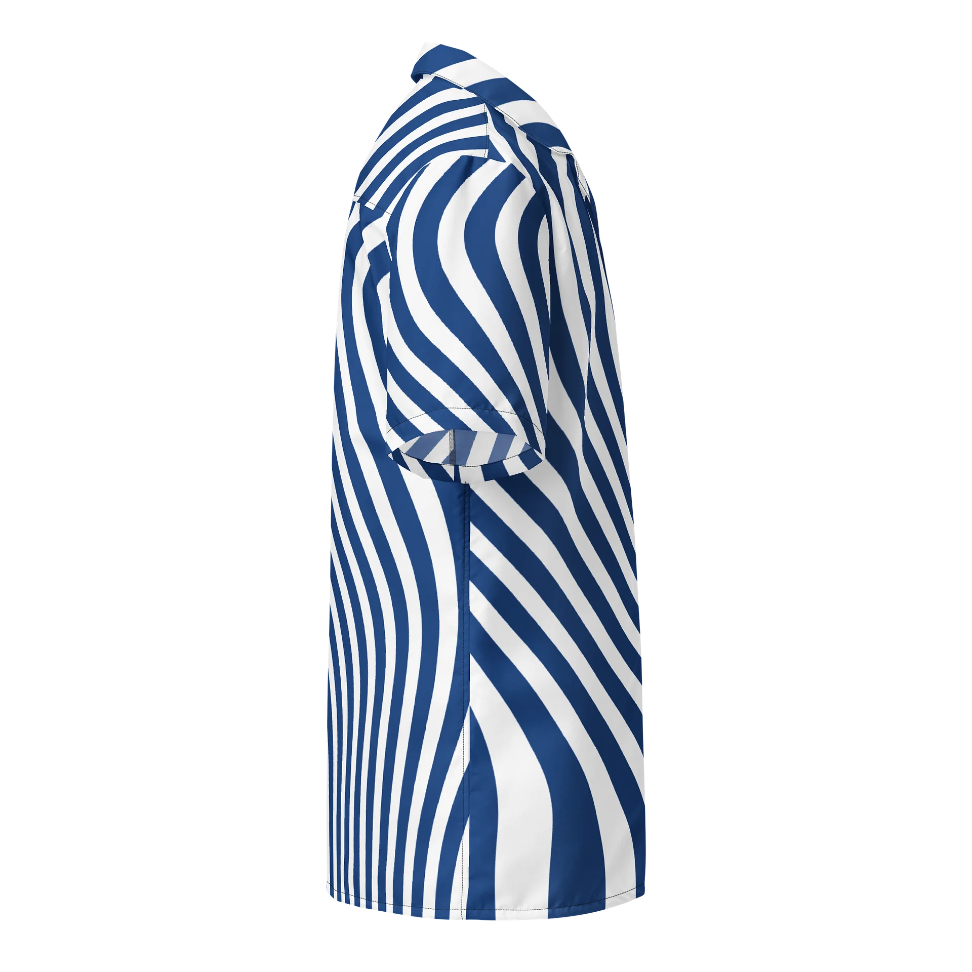 Wavy Blue Ripple Hawaiian Shirt product image (4)