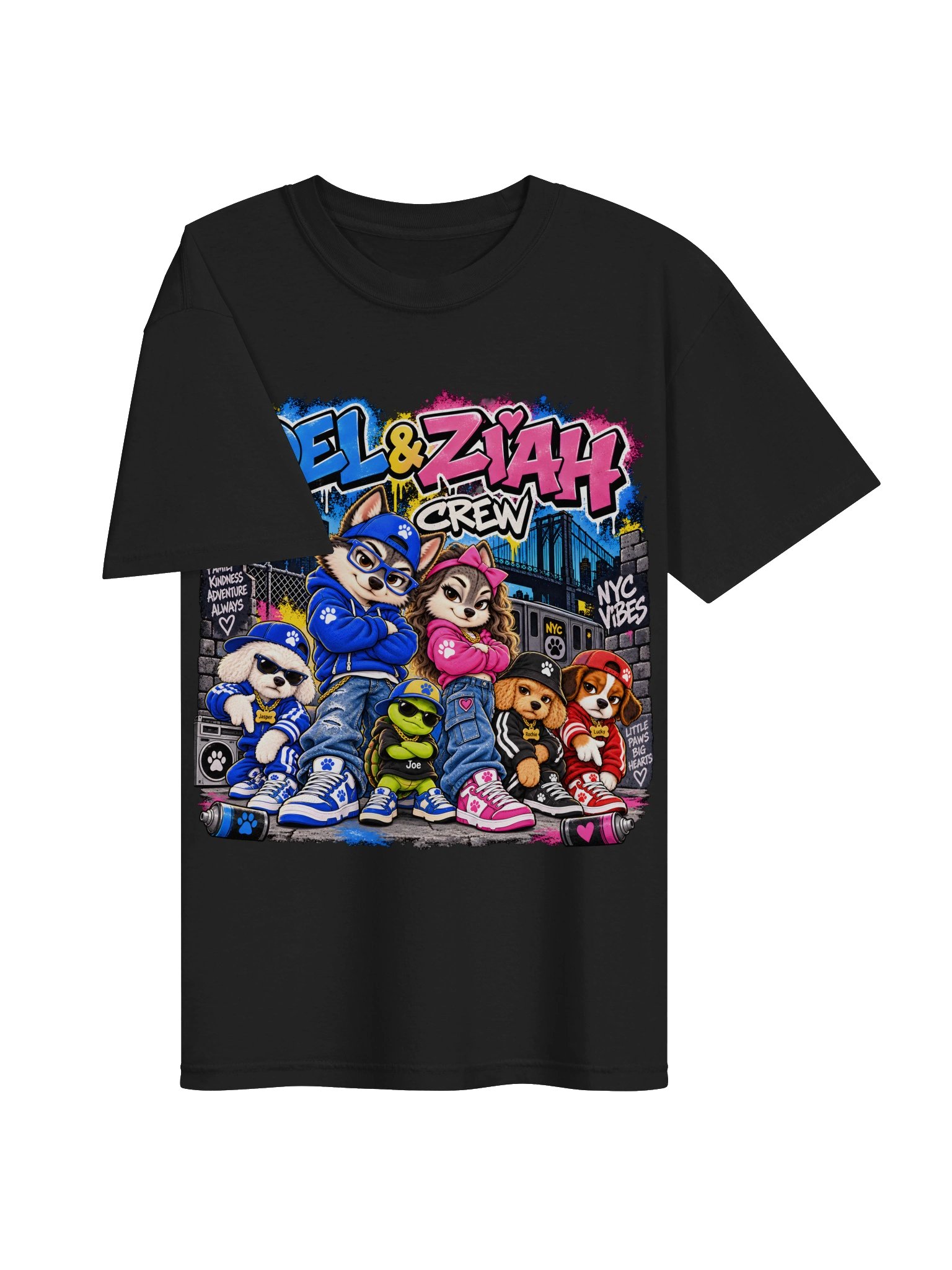 Del & Ziah Crew – 90s NYC Street Style Tee product image (3)