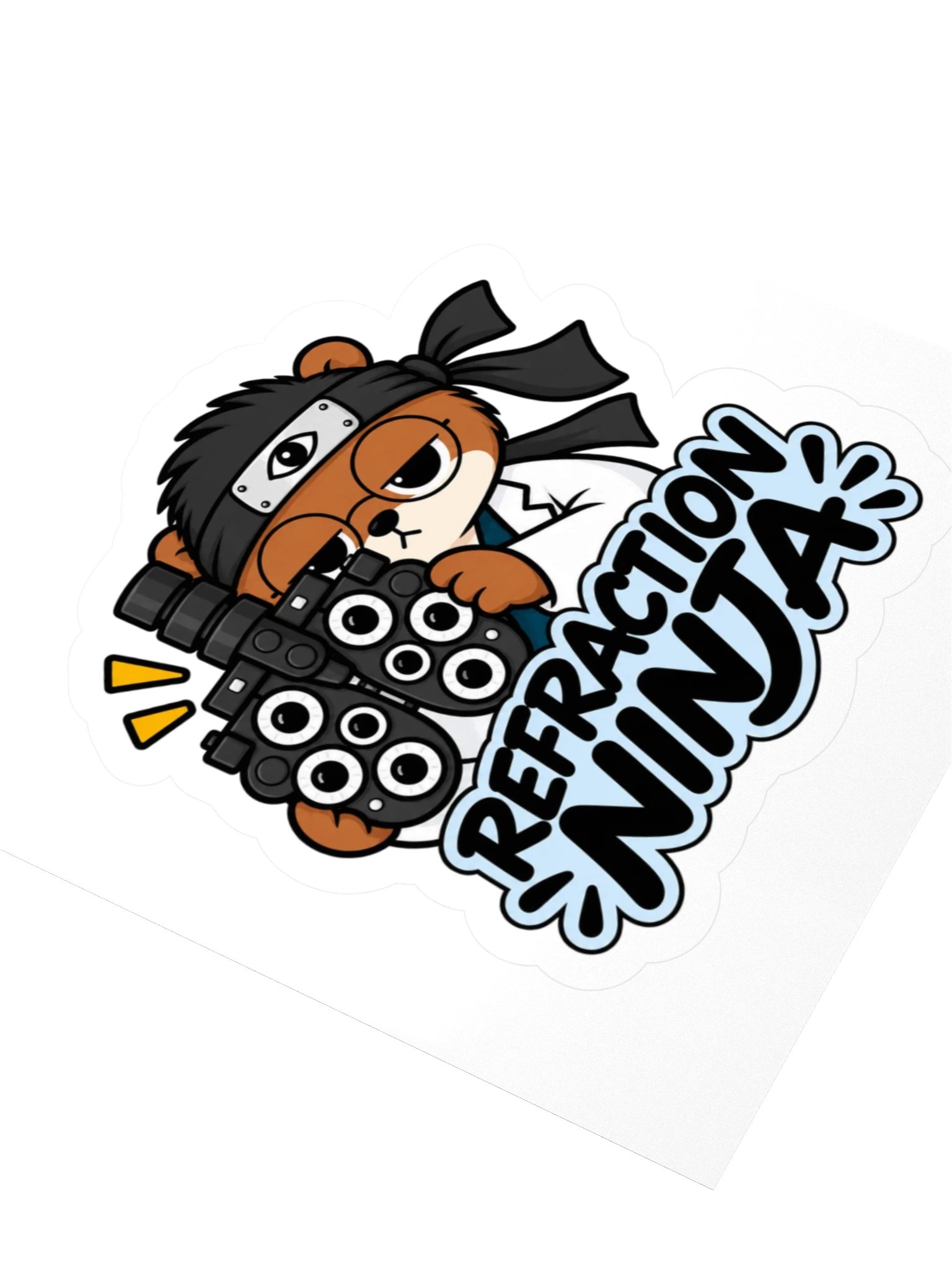Sleepy Optometrist Refraction Ninja Sticker product image (3)