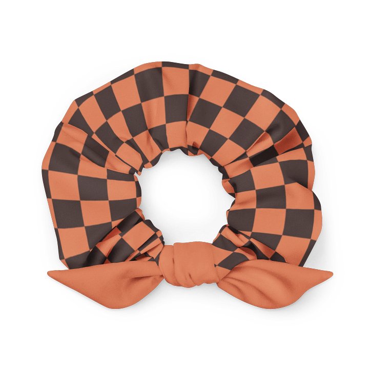 Orange n' Brown Checker Scrunchie product image (1)