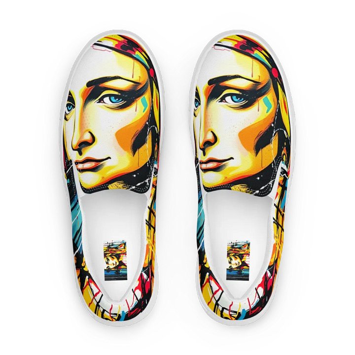 Vibrant Pop Art Women's Slip-On canvas shoes product image (1)