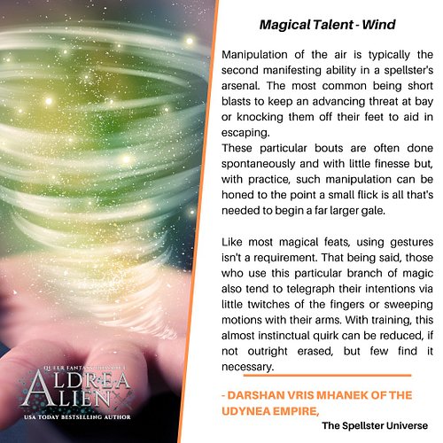 New month, new section about the #magic in the #spellsteruniverse. And we're back on the elements stuff with some wind-based ...
