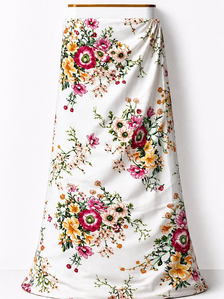 Pink & Orange Garden Bloom DBP Fabric product image (2)