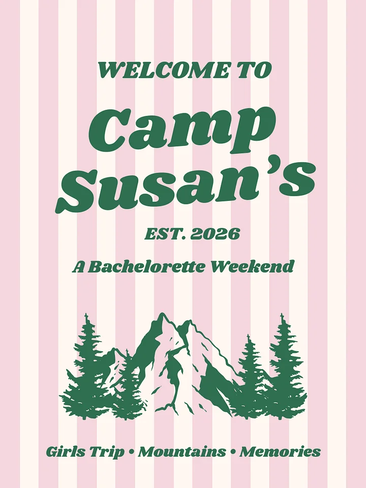 Custom Camp Bachelorette Invitation | Canva Template product image (1)