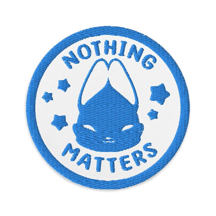 nothing matters ⟡ embroidered patch [blue] product image (1)
