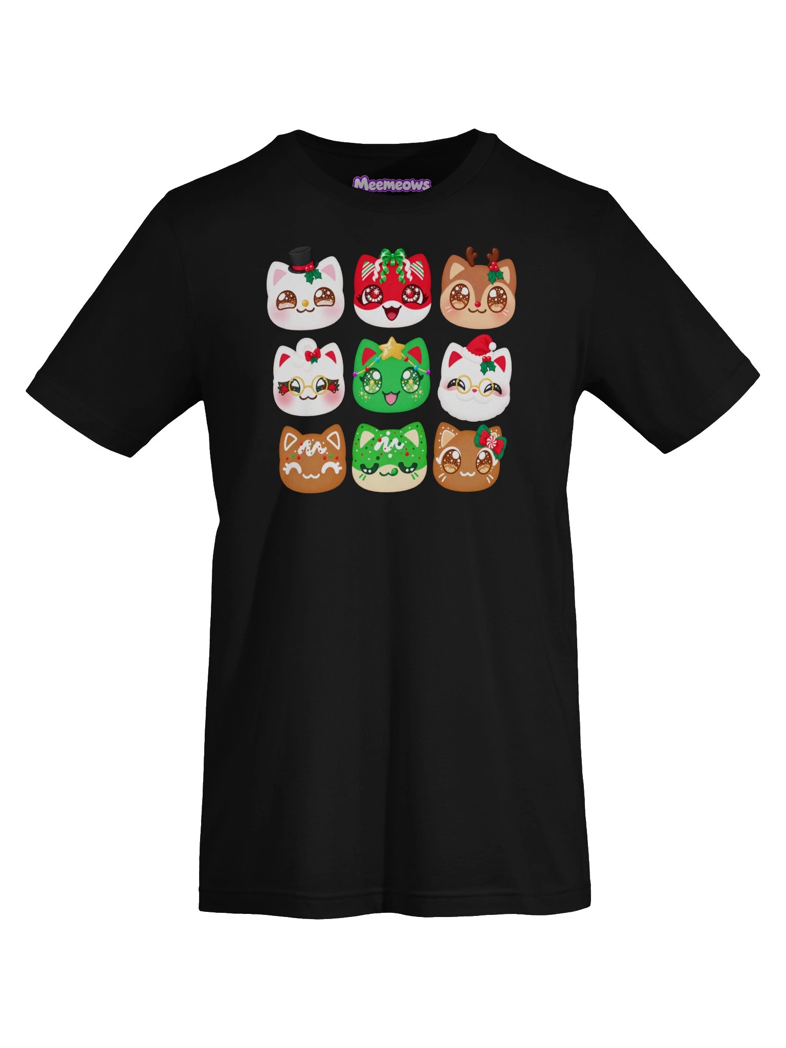 Meemeows Christmas Cat T-Shirt – 9 Cute Kawaii Holiday Cats product image (5)