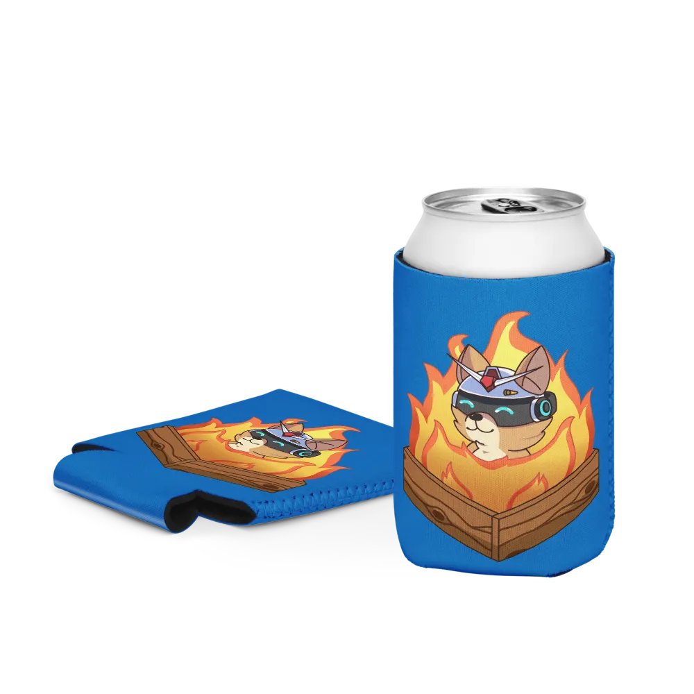 Burning Taku Koozie Can Cooler product image (3)