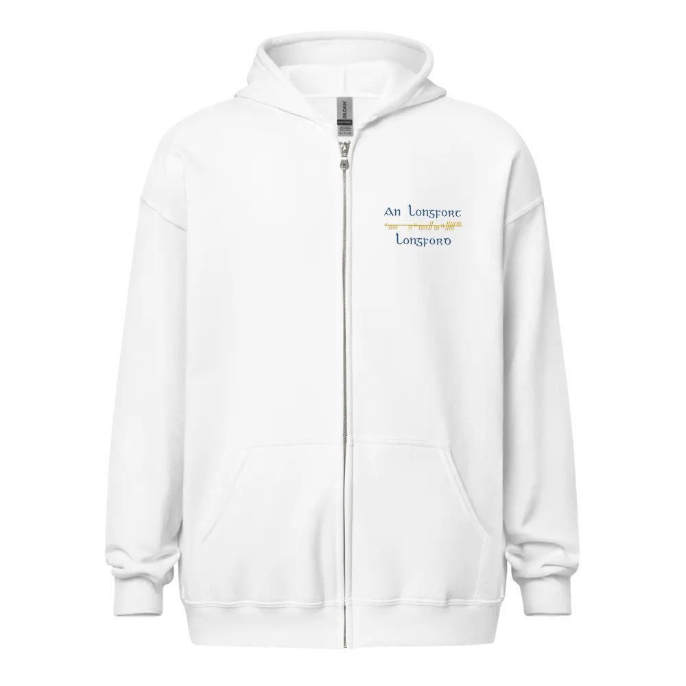 Longford/An Longfort Orthodox style Ogham embroidered Zip Hoodie product image (5)