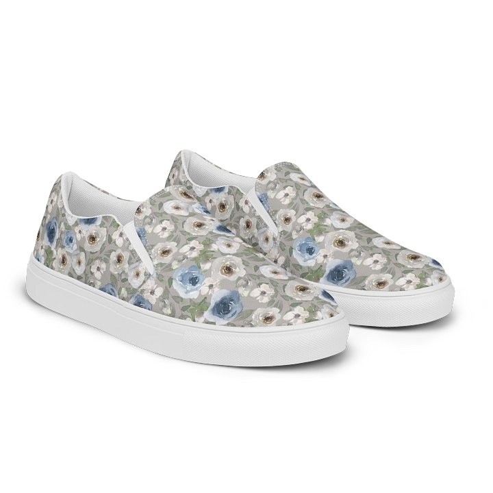 Grey Roses Canvas Shoes product image (2)