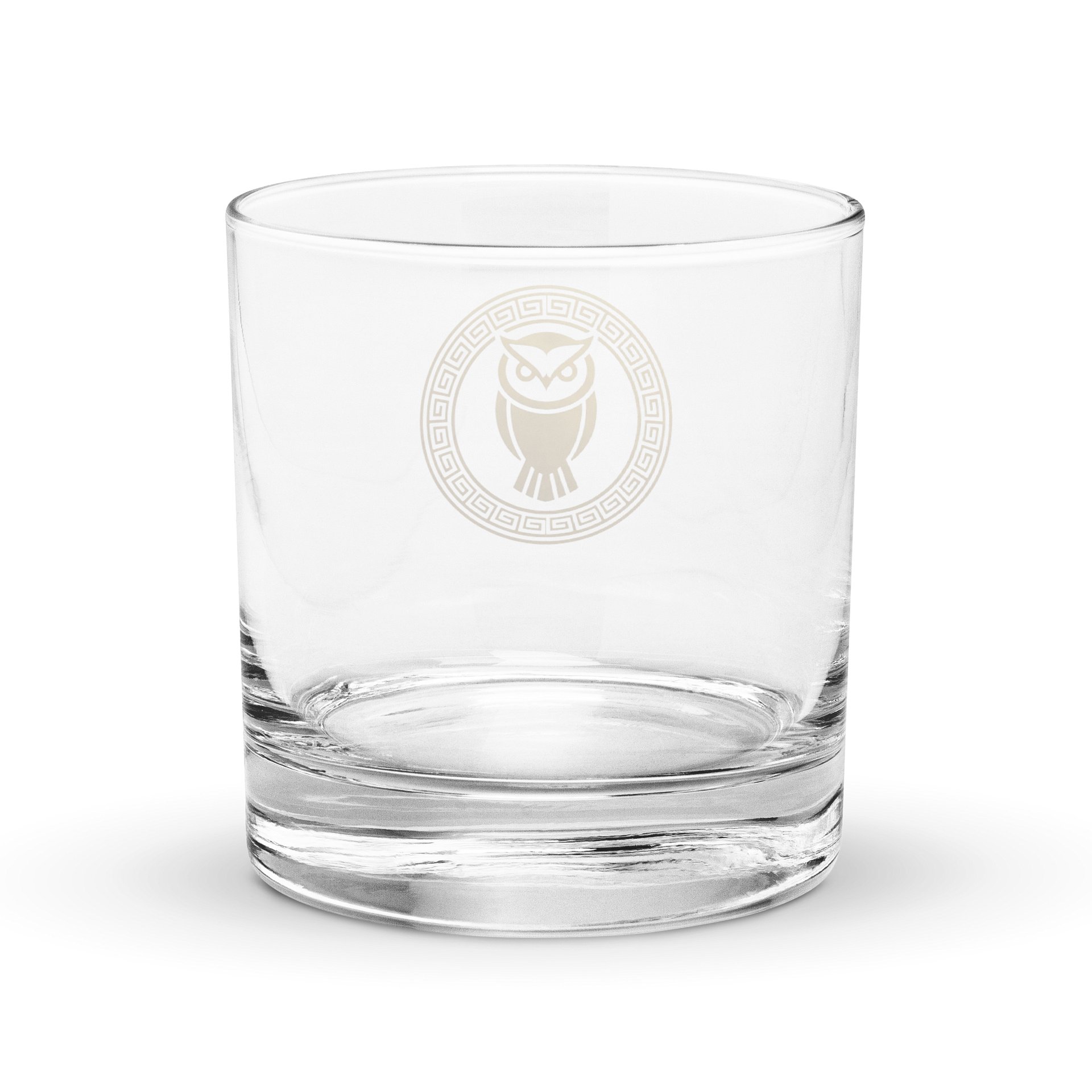 Athena Owl Greek Mythology Rock Glass (Gold Emblem) product image (7)