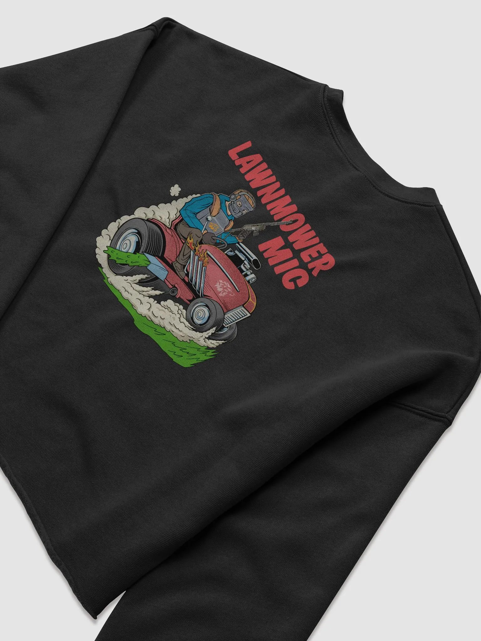 Lawnmower Mic | Womens Crop Hoodie product image (6)