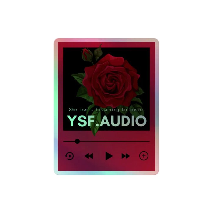 she isn't listening to music (Holographic Sticker Collection) product image (2)