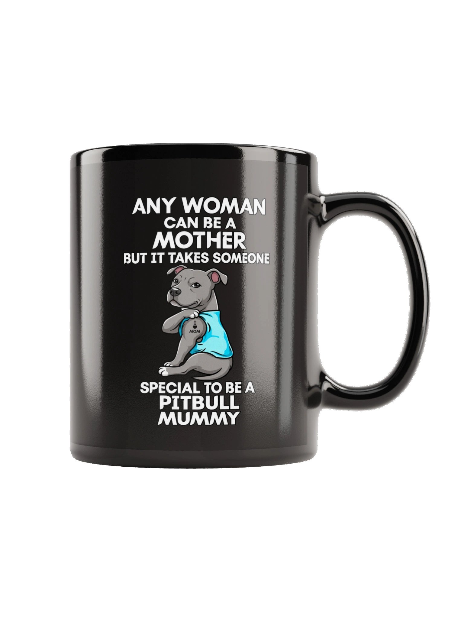 DCG Pitbull Mummy Black Coffee Mug – 11 & 15 oz product image (3)