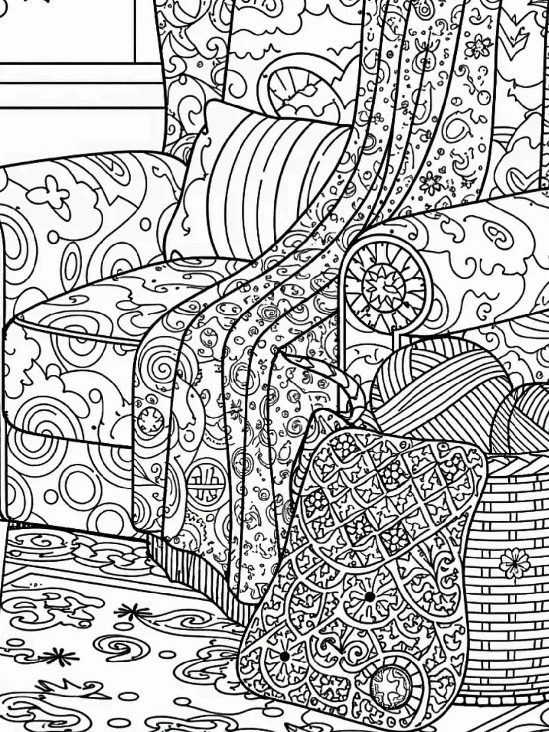 Mystical Stitch Oracle Coloring Book | Printable Crochet Coloring Pages | Fiber Arts Meditation & Magic product image (5)