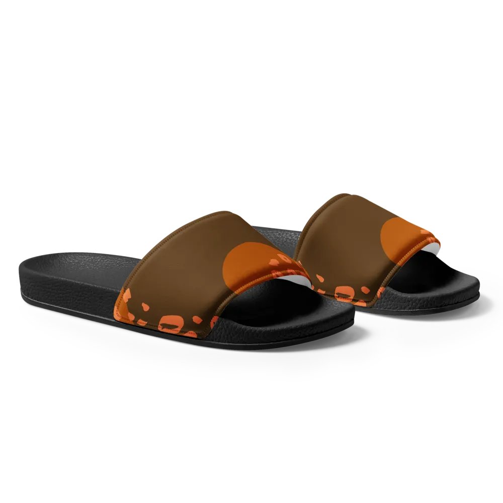 Orange Animal Print Men's Slides product image (1)