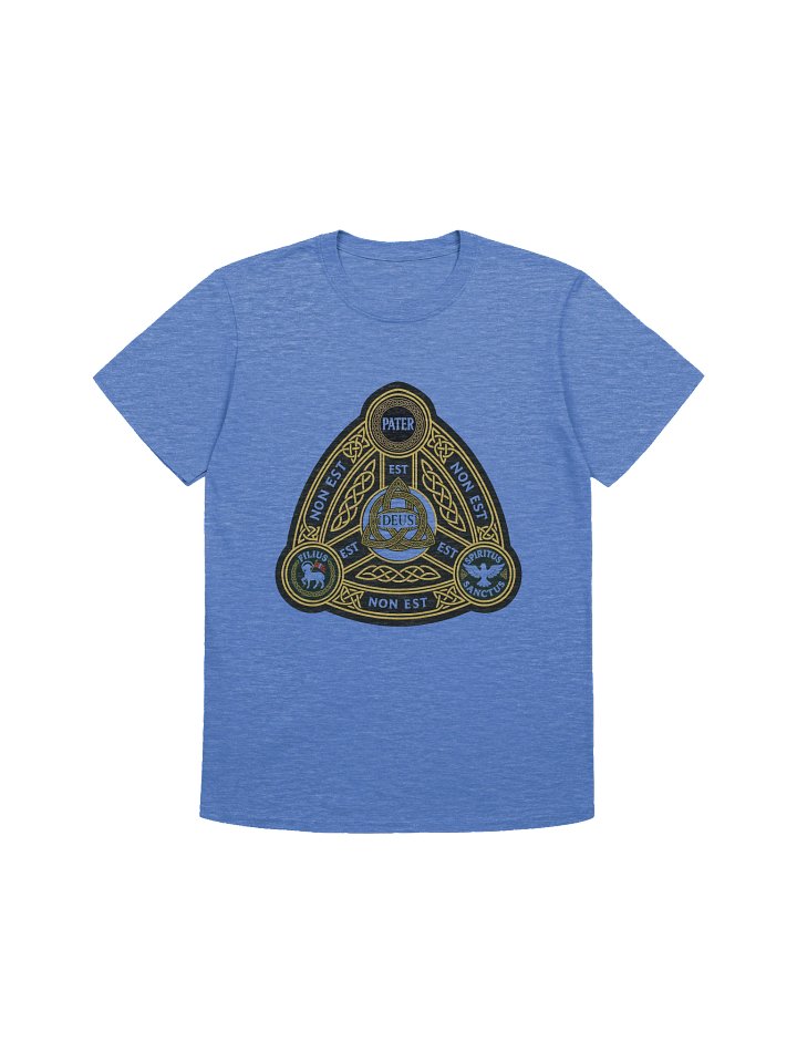 Scutum Fidei (shield of the Trinity) blue tee product image (1)
