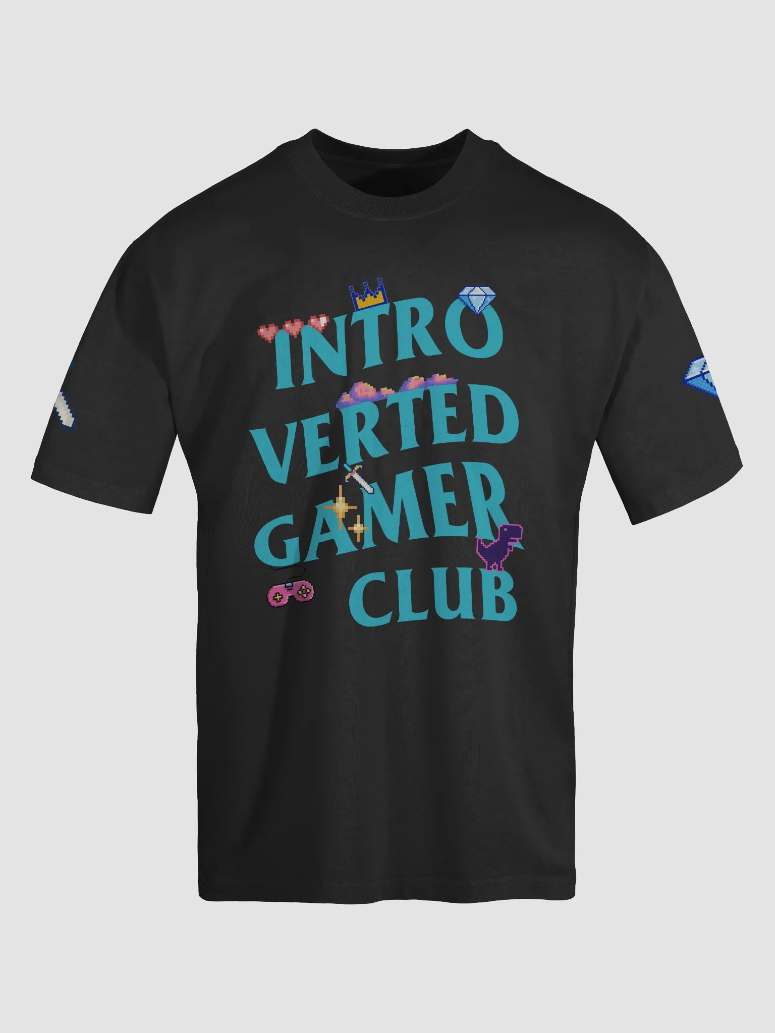 Introverted Gamer Club "Pixel-Elated" Oversized Tee product image (15)