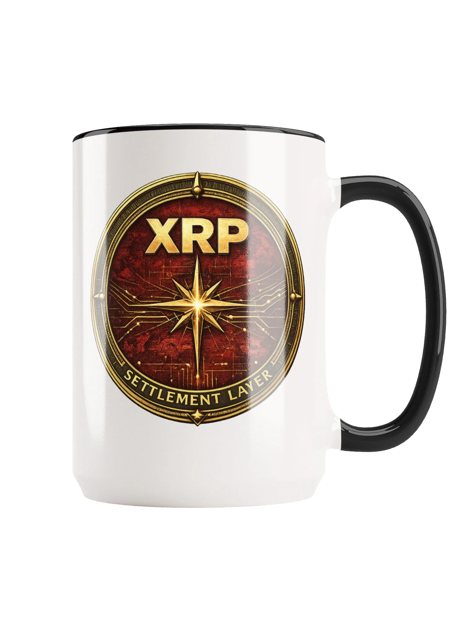 T-Bone Crypto Coin Crest Mug (XRP | Settlement Layer)