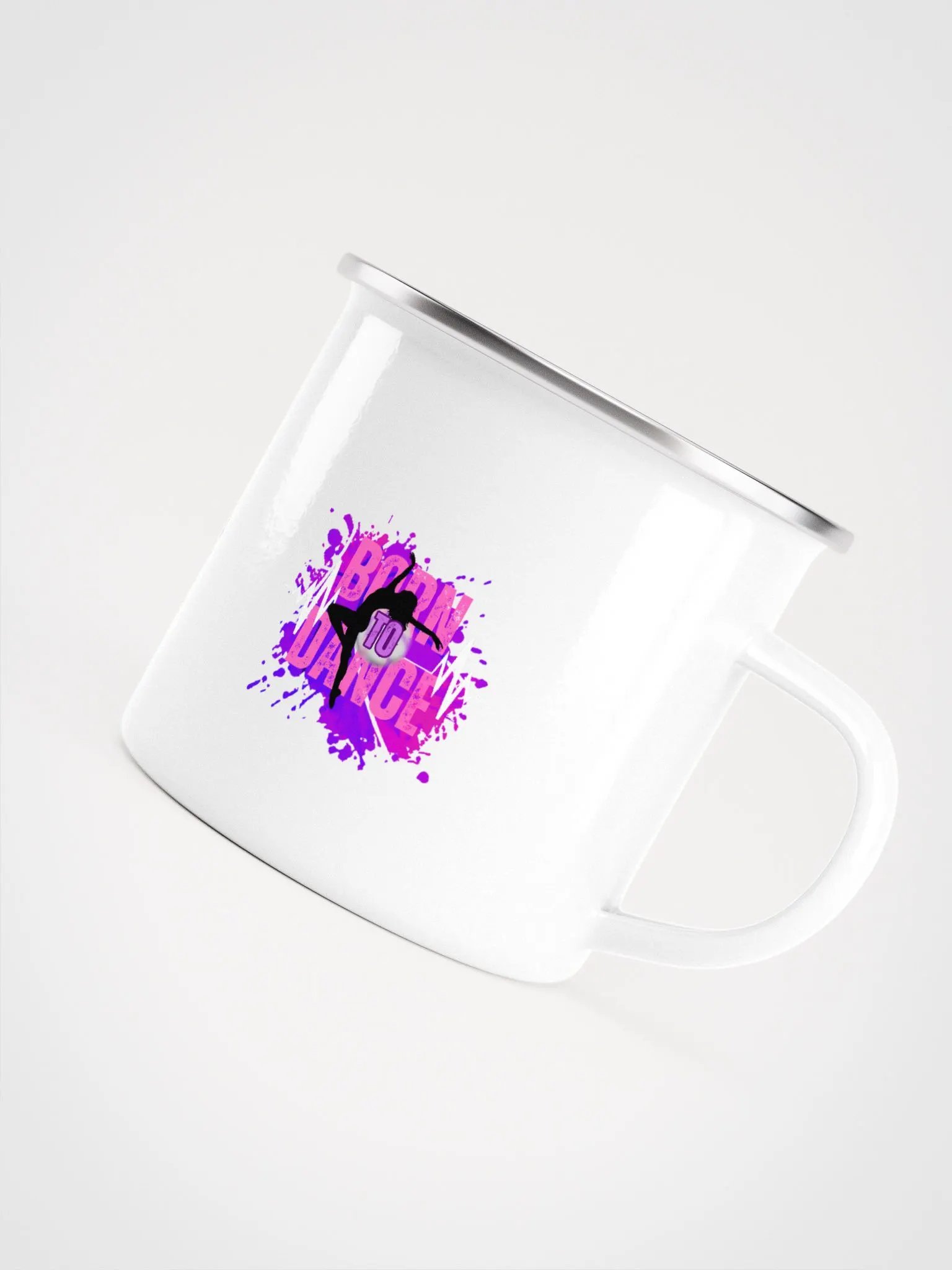 Born to Dance Her Silhouette Vibes Enamel Mug product image (5)