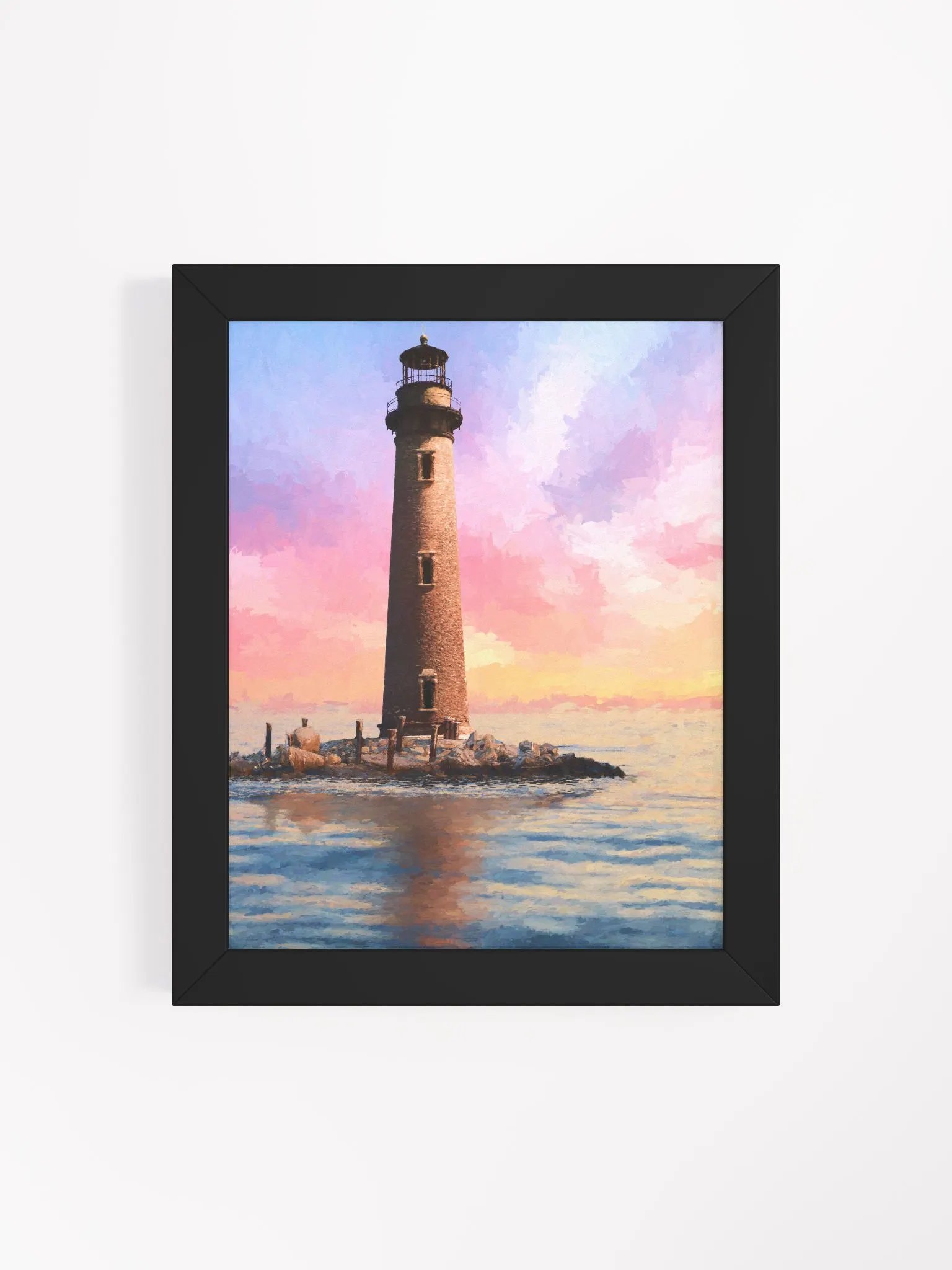 Sand Island Lighthouse – Mobile Alabama Studio Framed Print product image (4)