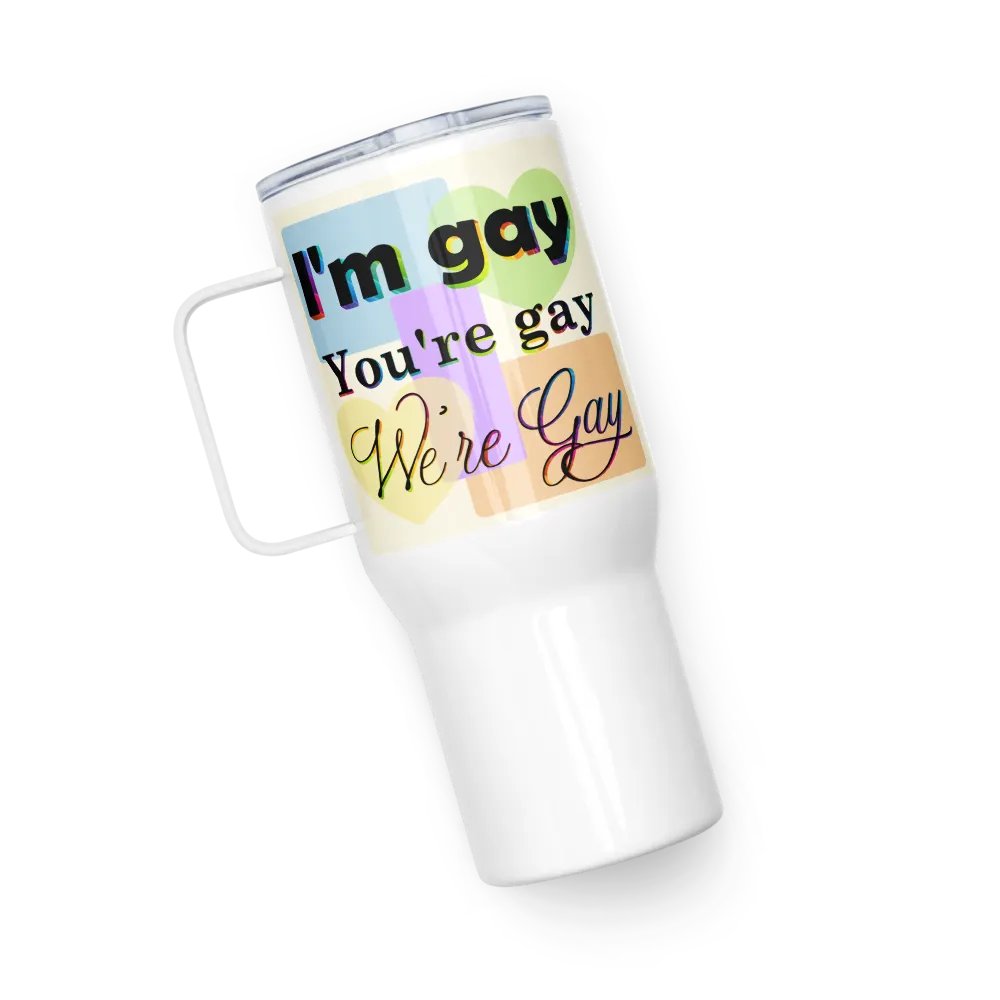 We're Gay Insulated Cup with Handle product image (7)