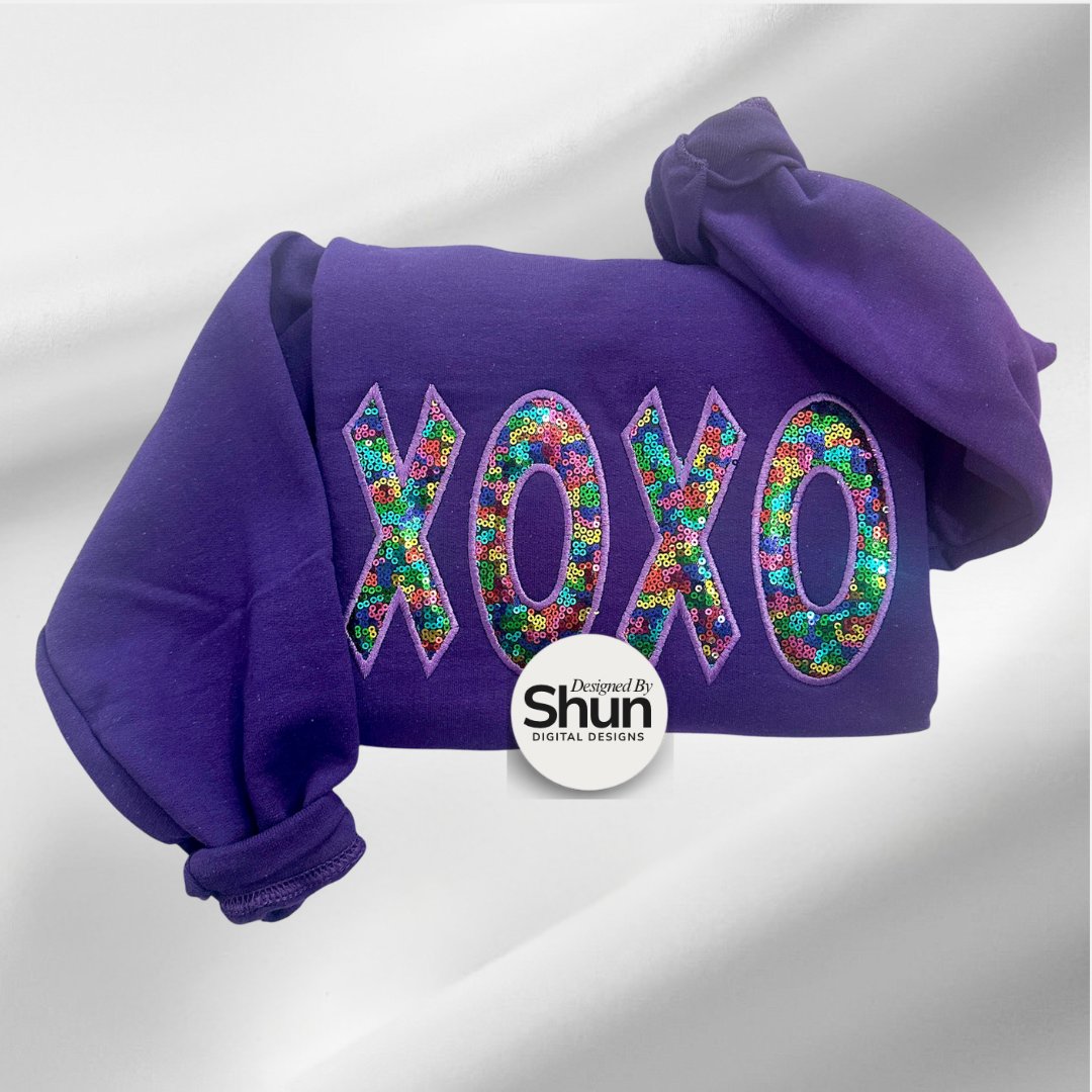 XOXO Applique Embroidery Design product image (3)