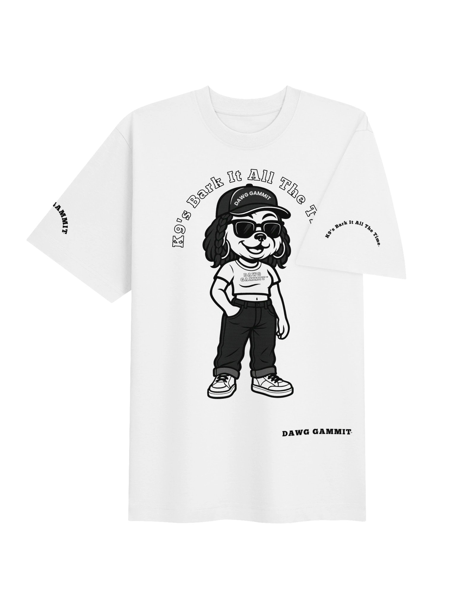 DAWG GAMMIT Female Yorkshire Terrier Heavy T-shirt product image (4)