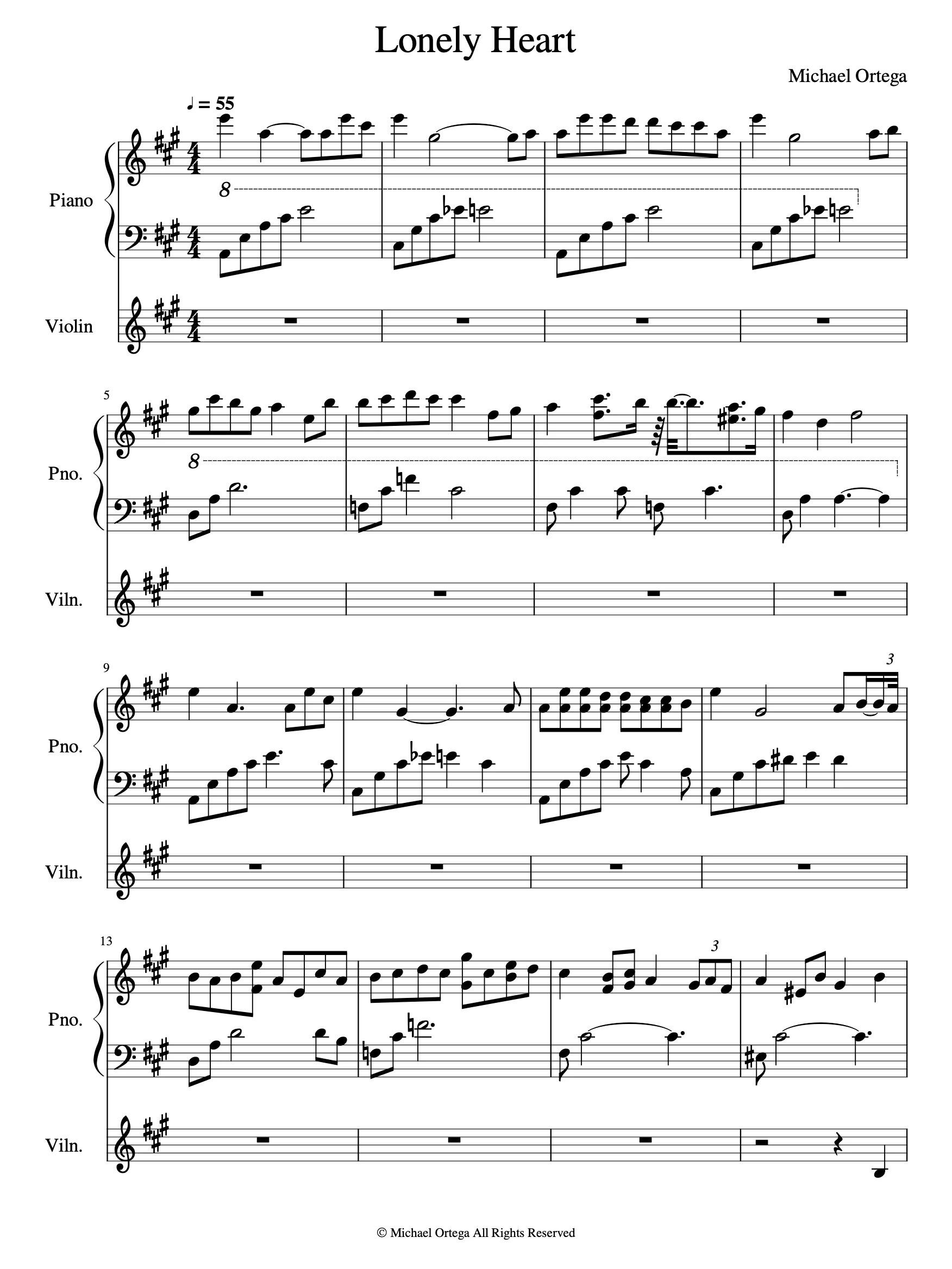 Lonely Heart (Digital Score Download) product image (2)