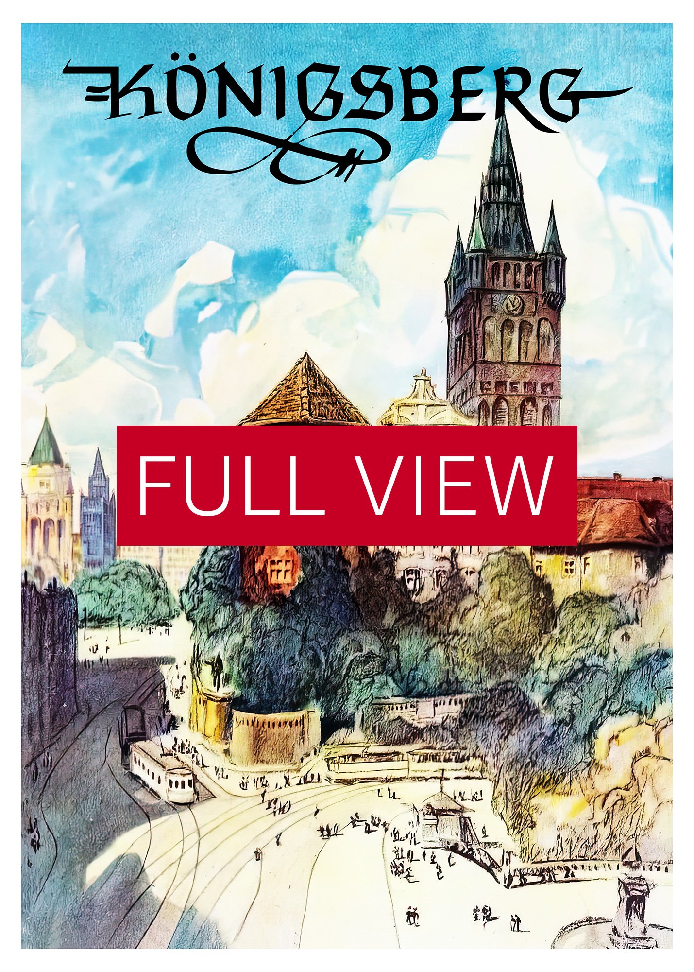 Konigsberg/Königsberg, Prussia, Germany — retro vintage travel poster product image (3)