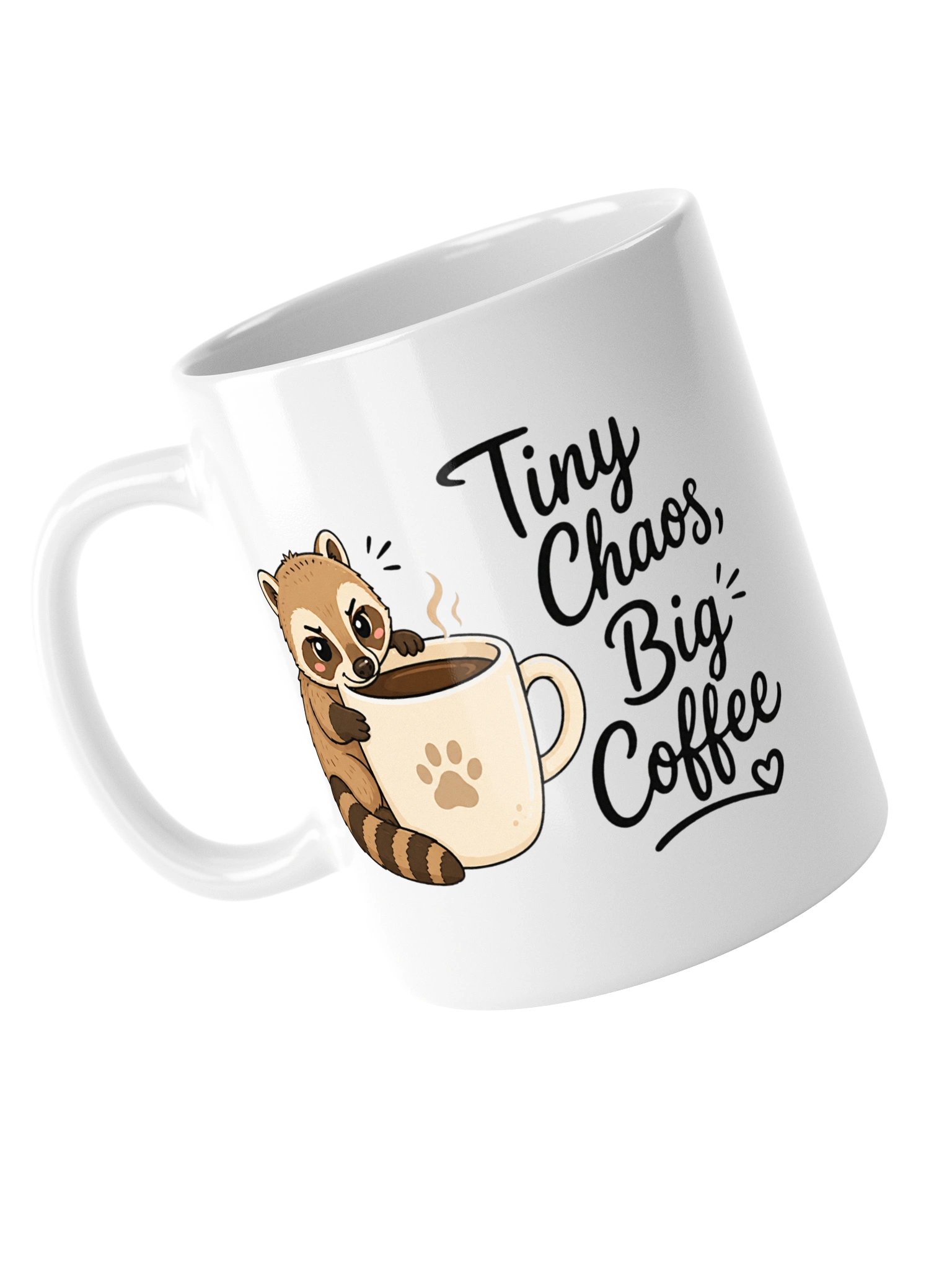 Tiny Chaos, Big Coffee Coati Mug product image (5)