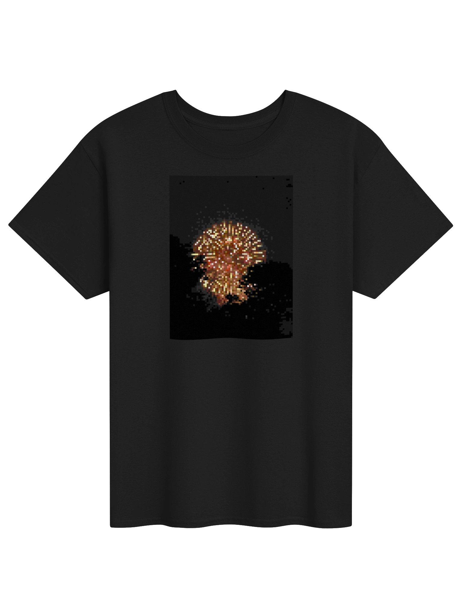pixel firework graphic tee product image (1)