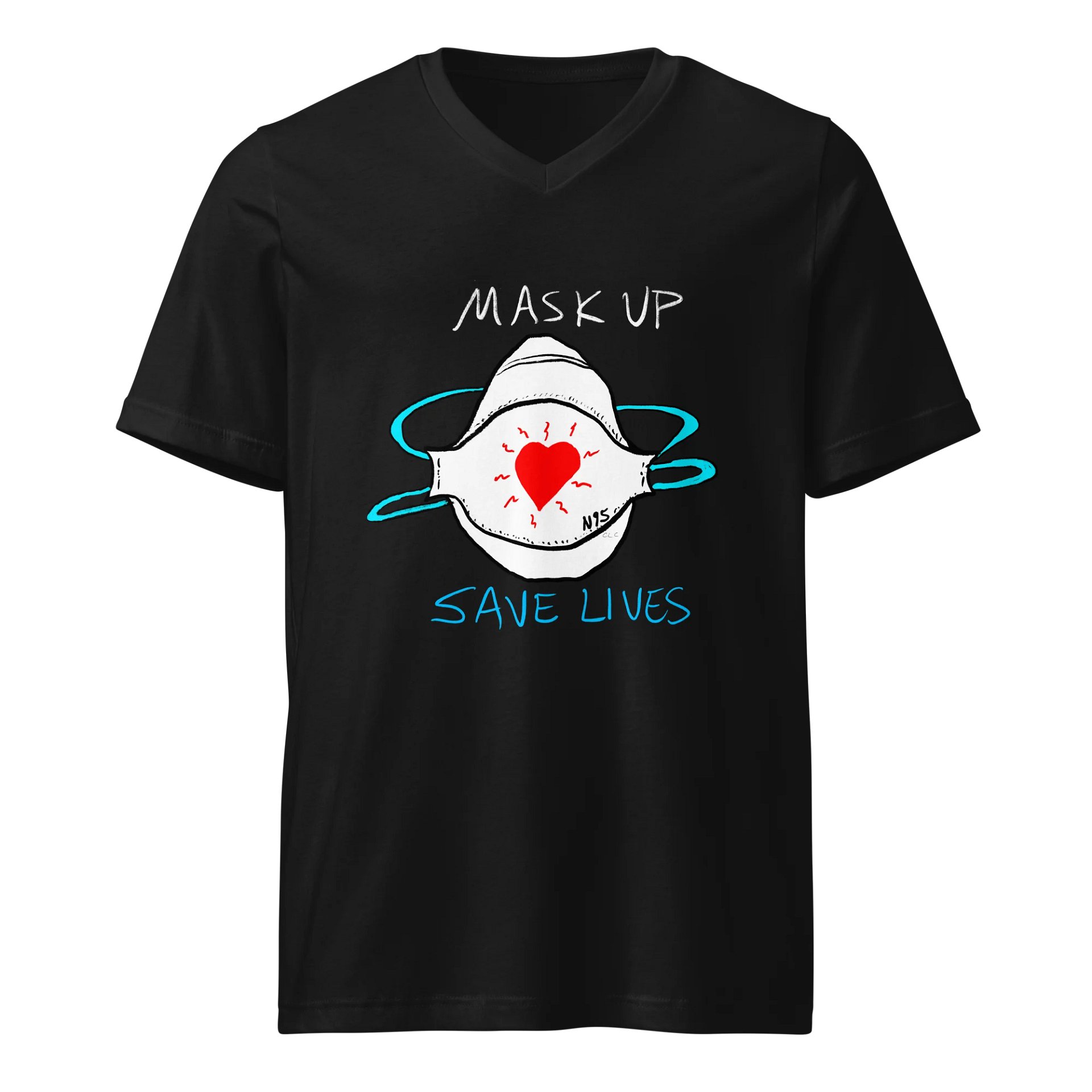 Mask Up Save Lives V-Neck Tee product image (1)