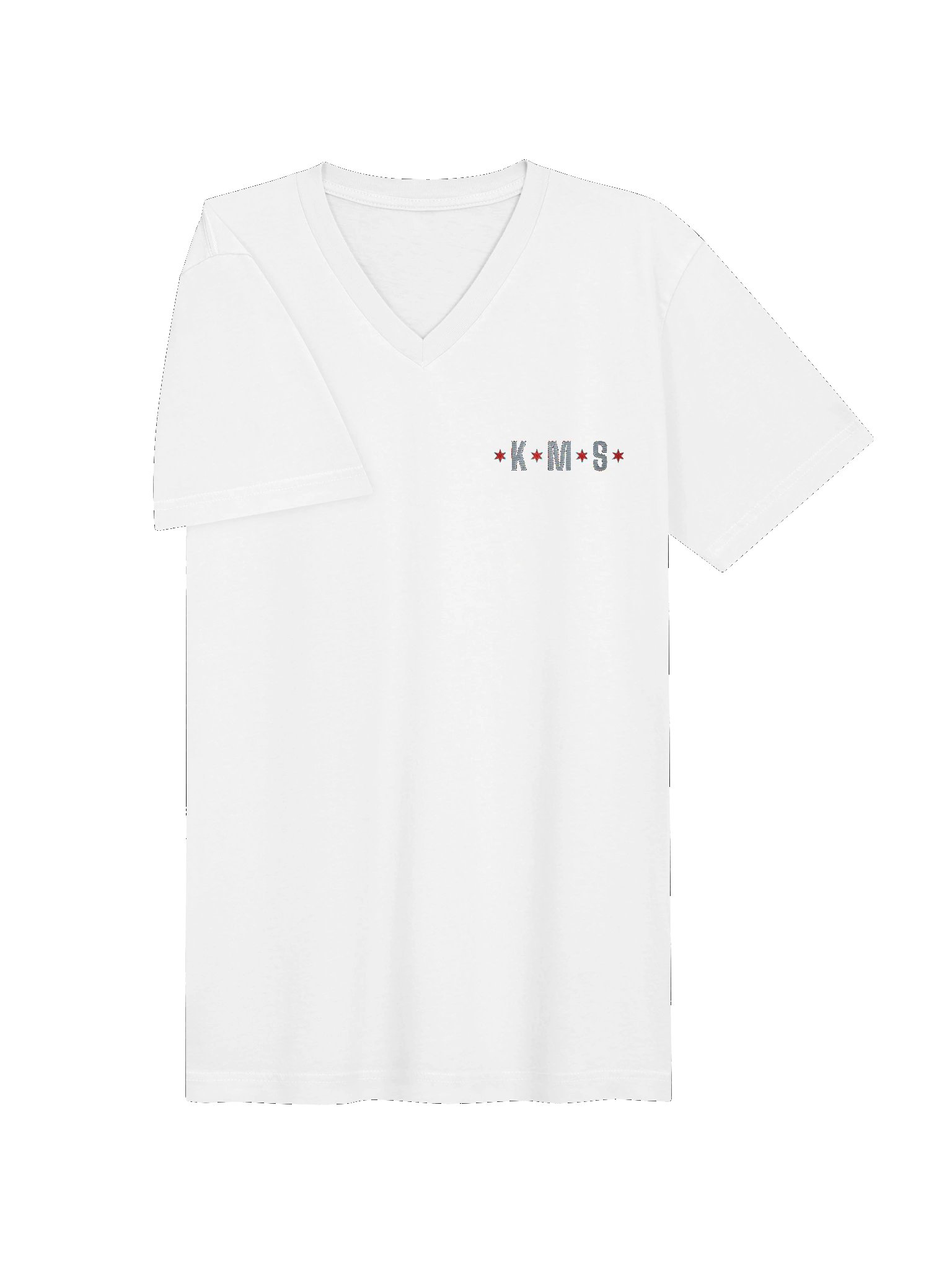 Embroidered KMS Chicago Star V-Neck Tee product image (8)