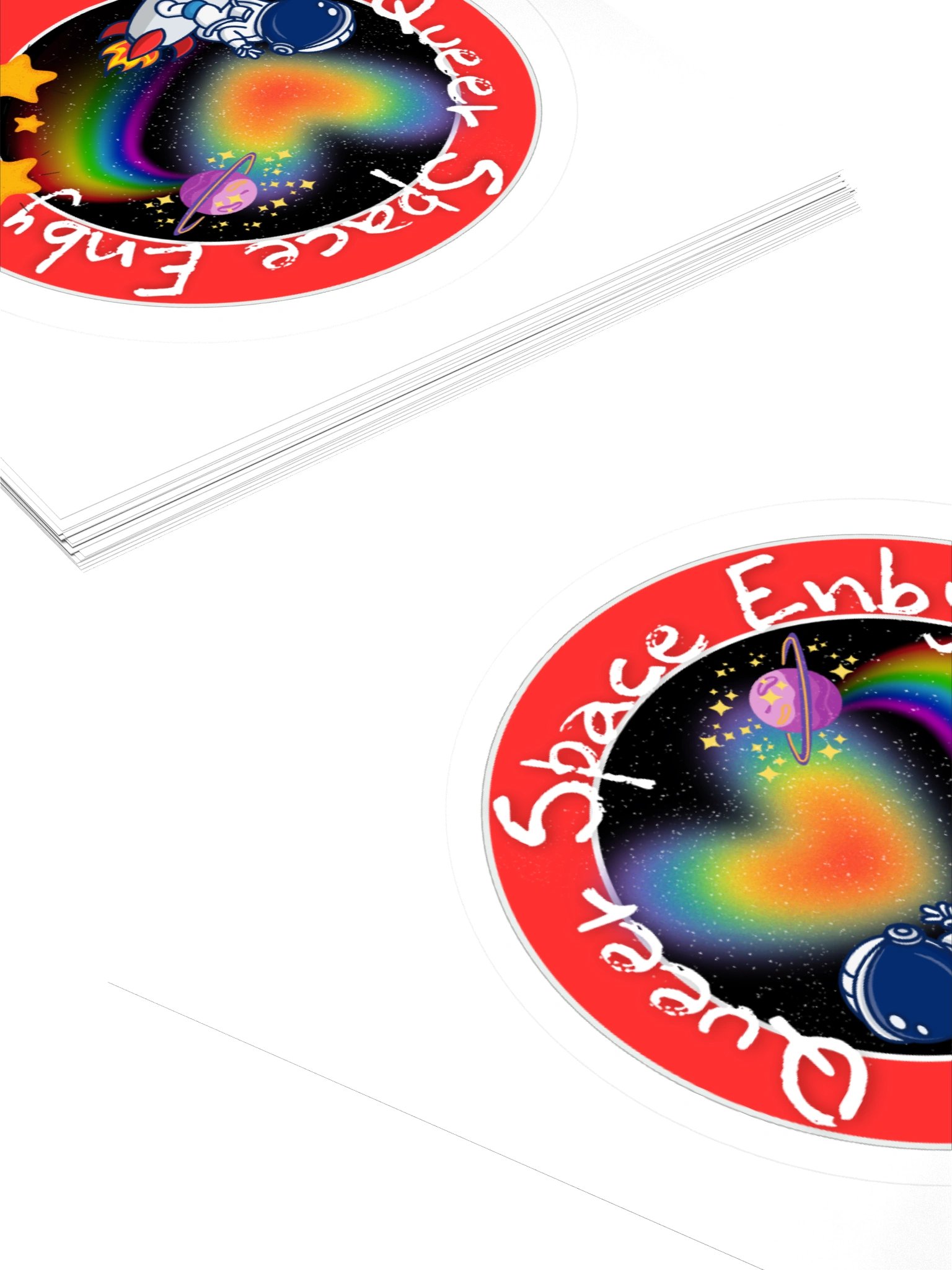 Queer Space Enby Circle Sticker product image (4)