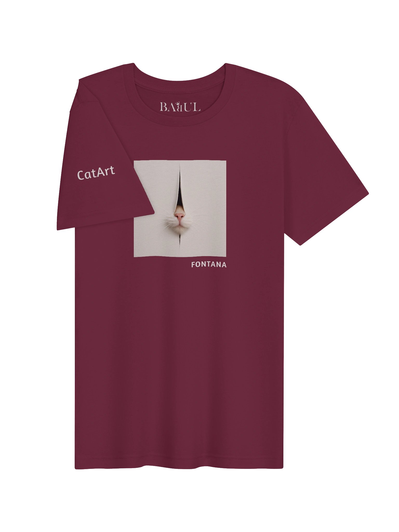 CATART Unisex Jersey Cat T-Shirt - FONTANA - Iconic Painting Reimagined with Cats product image (3)