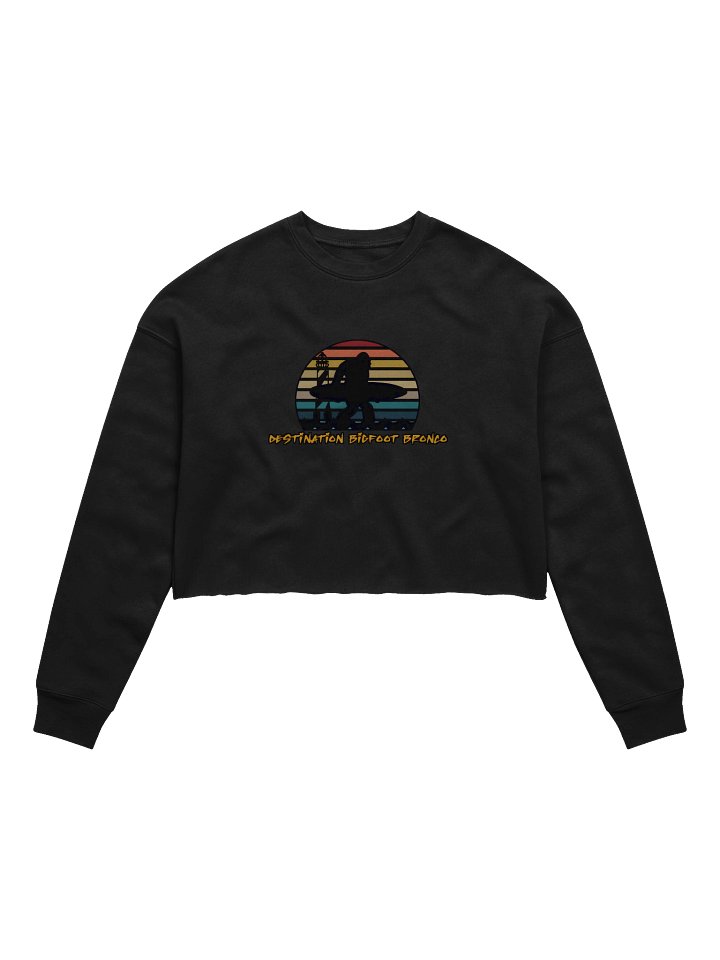 Destination Bigfoot Bronco Classic Logo Bella+Canvas Women's Fleece Crop Sweatshirt (Multiple Colors Available) product image (2)
