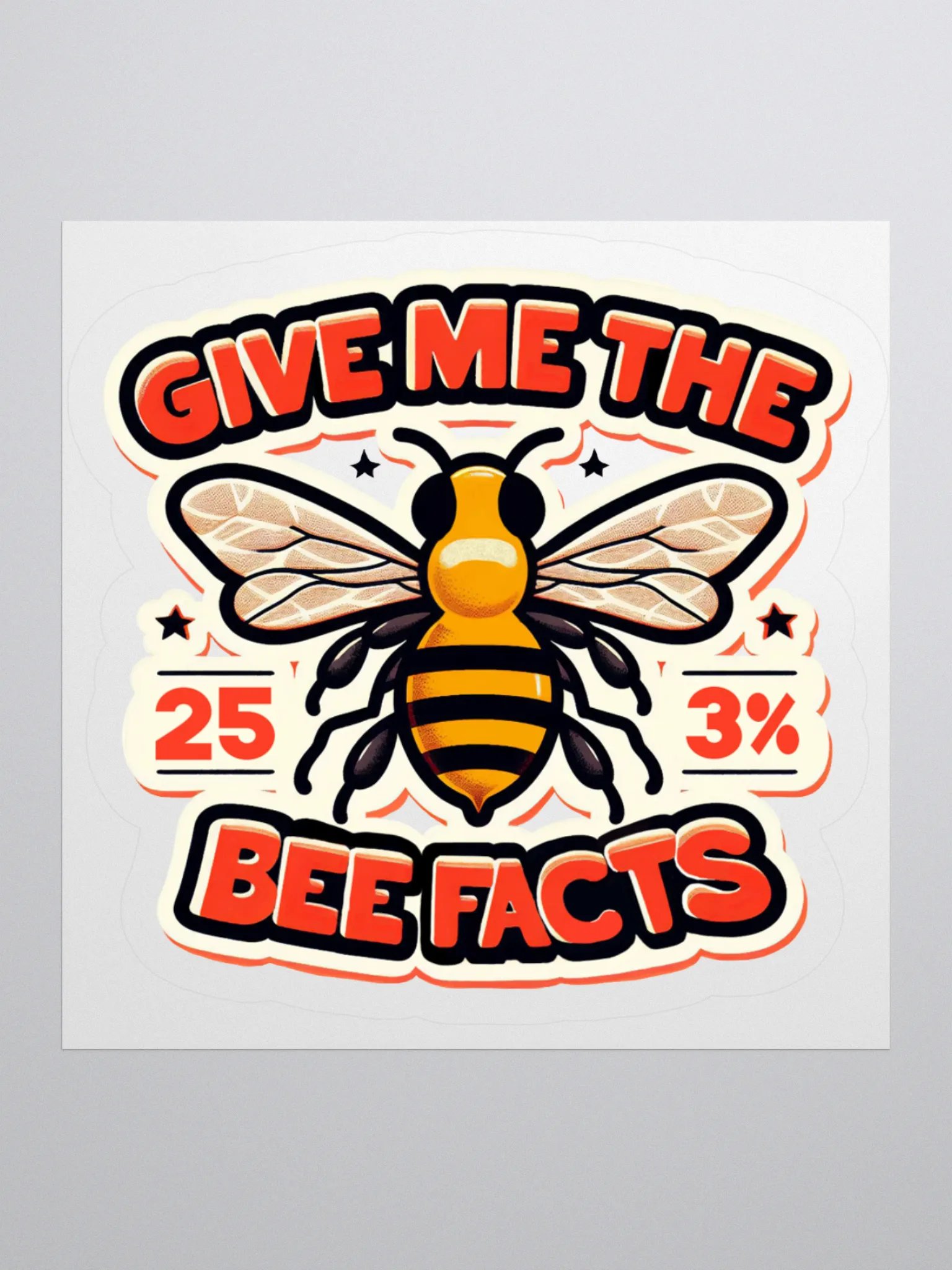 Bee Facts Sticker product image (1)
