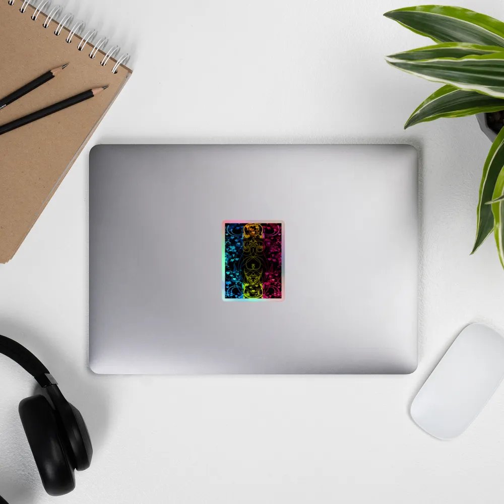 Pansexual Pride Flag Sticker (Flourish Variation) product image (11)