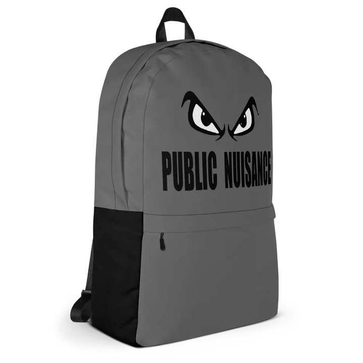 Public Nuisance Large Print Gray Backpack product image (2)