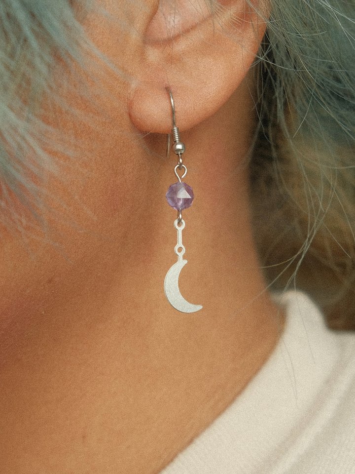 Amethyst Little Moon Earrings product image (1)