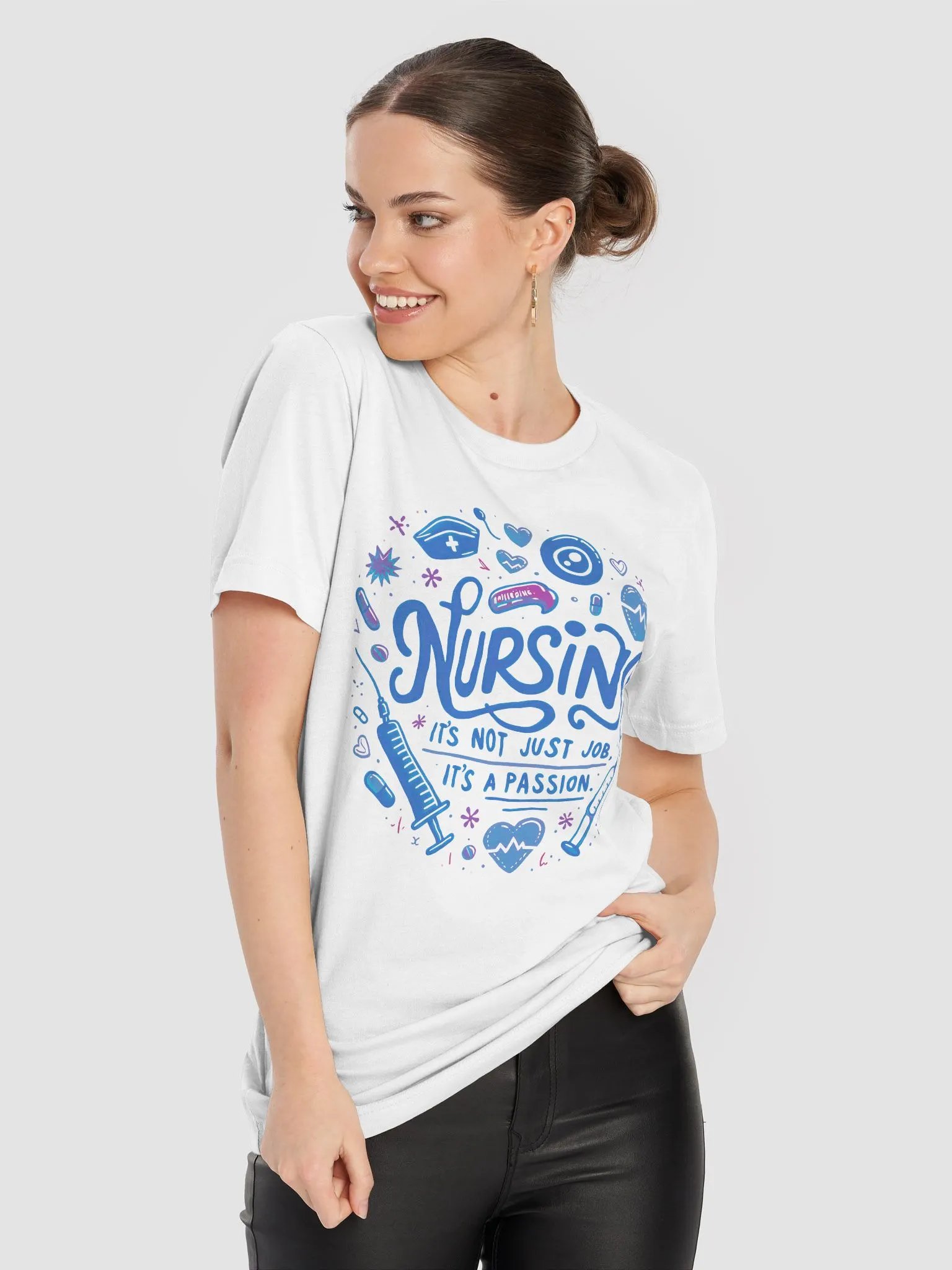 Passionate Nursing Illustrated T-Shirt product image (73)