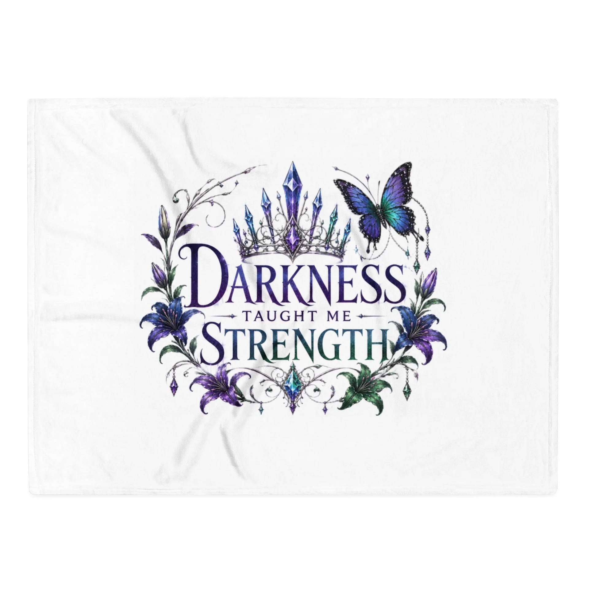 Darkness Taught Me Strength Throw Blanket product image (2)
