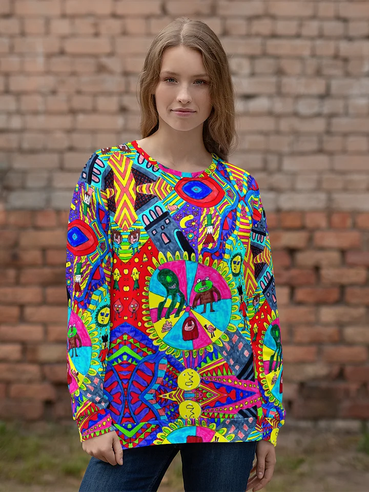 Abstract Doodle Monster Roulette Unisex Sweatshirt product image (2)