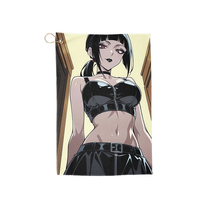 Luna Rain Original Character Emo Golf Towel | Red Eyes Latex Aesthetic Microfiber product image (1)