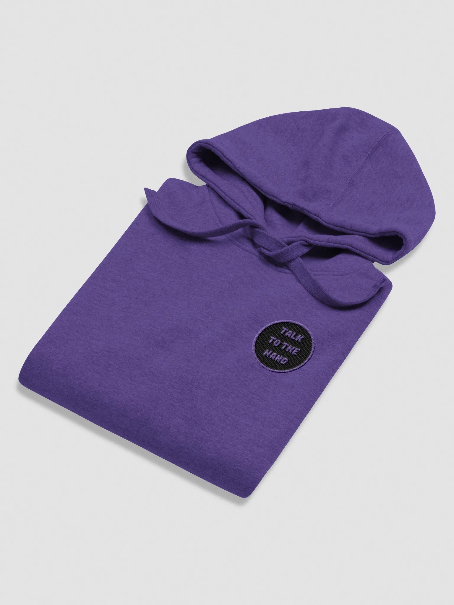 Talk To The Hand Unisex Premium Hoodie- Embroidered Purple product image (3)