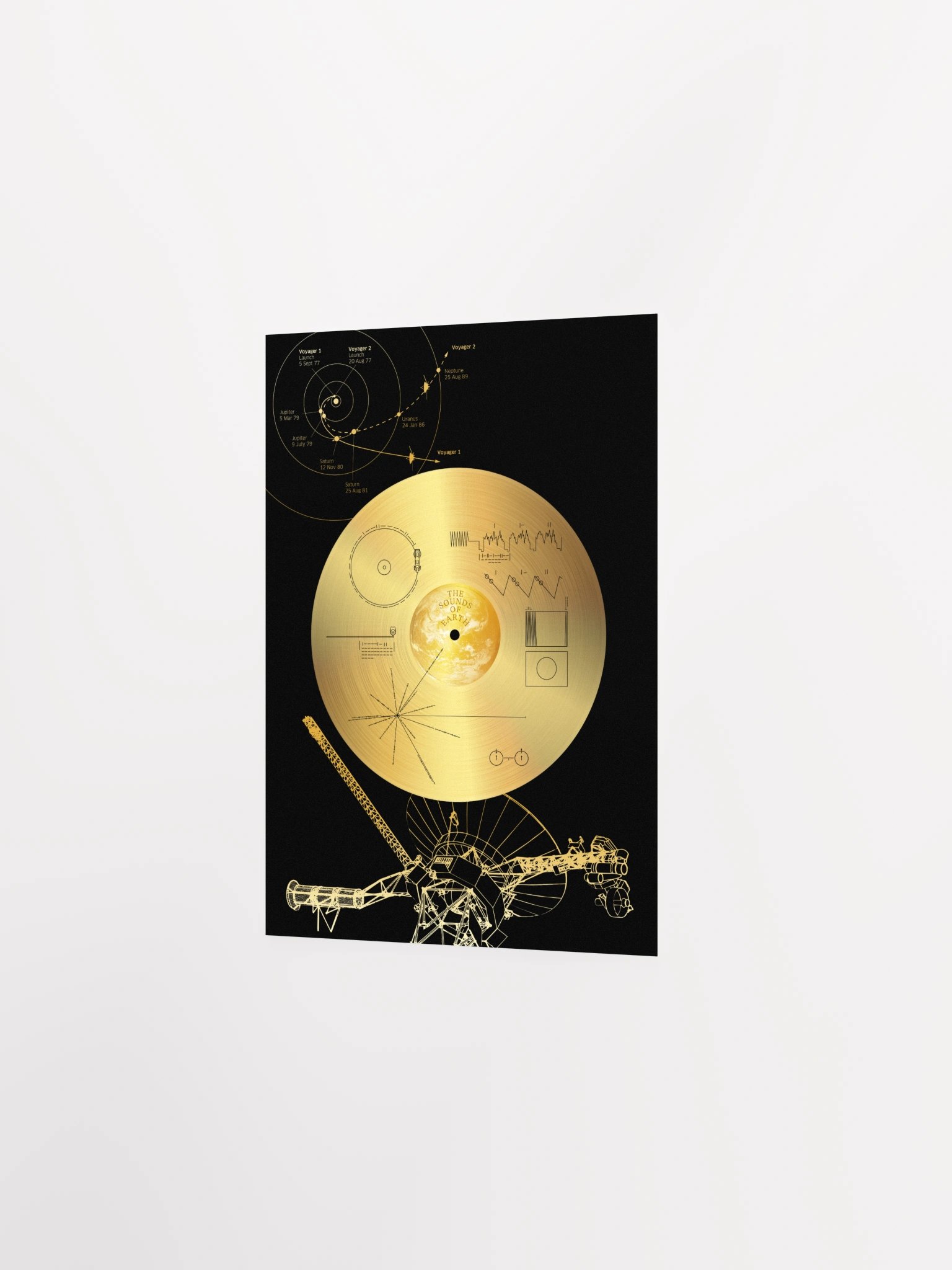 NASA Voyager 1 Golden Record — space poster, science print product image (8)