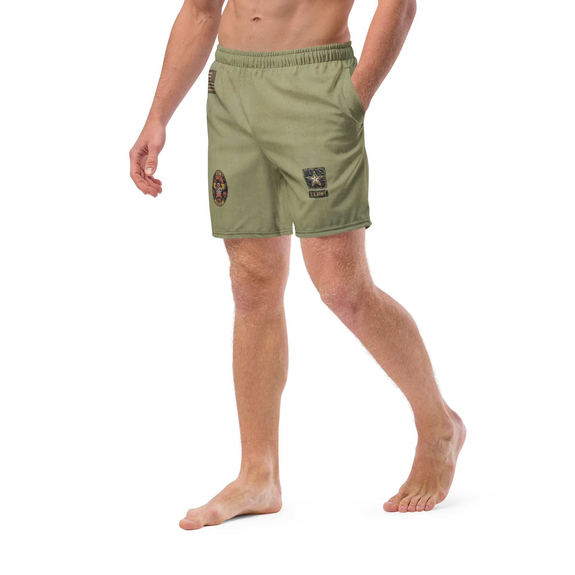 Distressed OD USCRA Cav Swim Trunks product image (5)